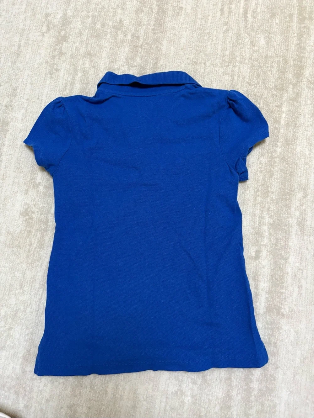 The Children's Place Royal Blue Girls Polo with ruffle trim. Size M (7-8)